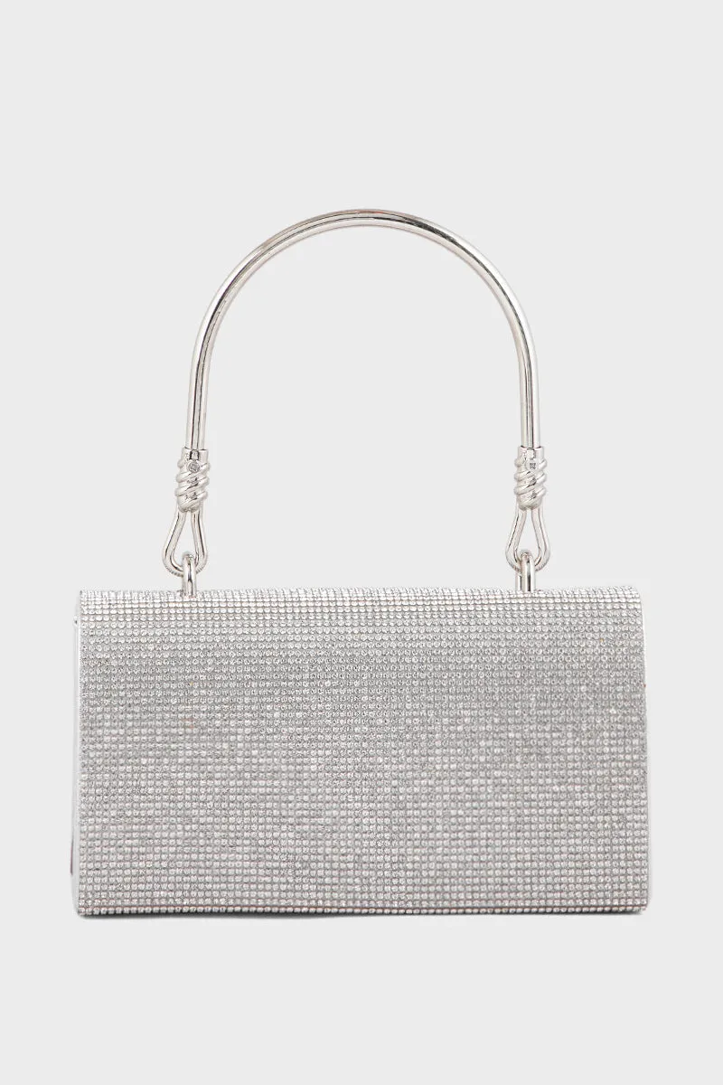 Party Wear Clutch BH0119-Gun Metallic