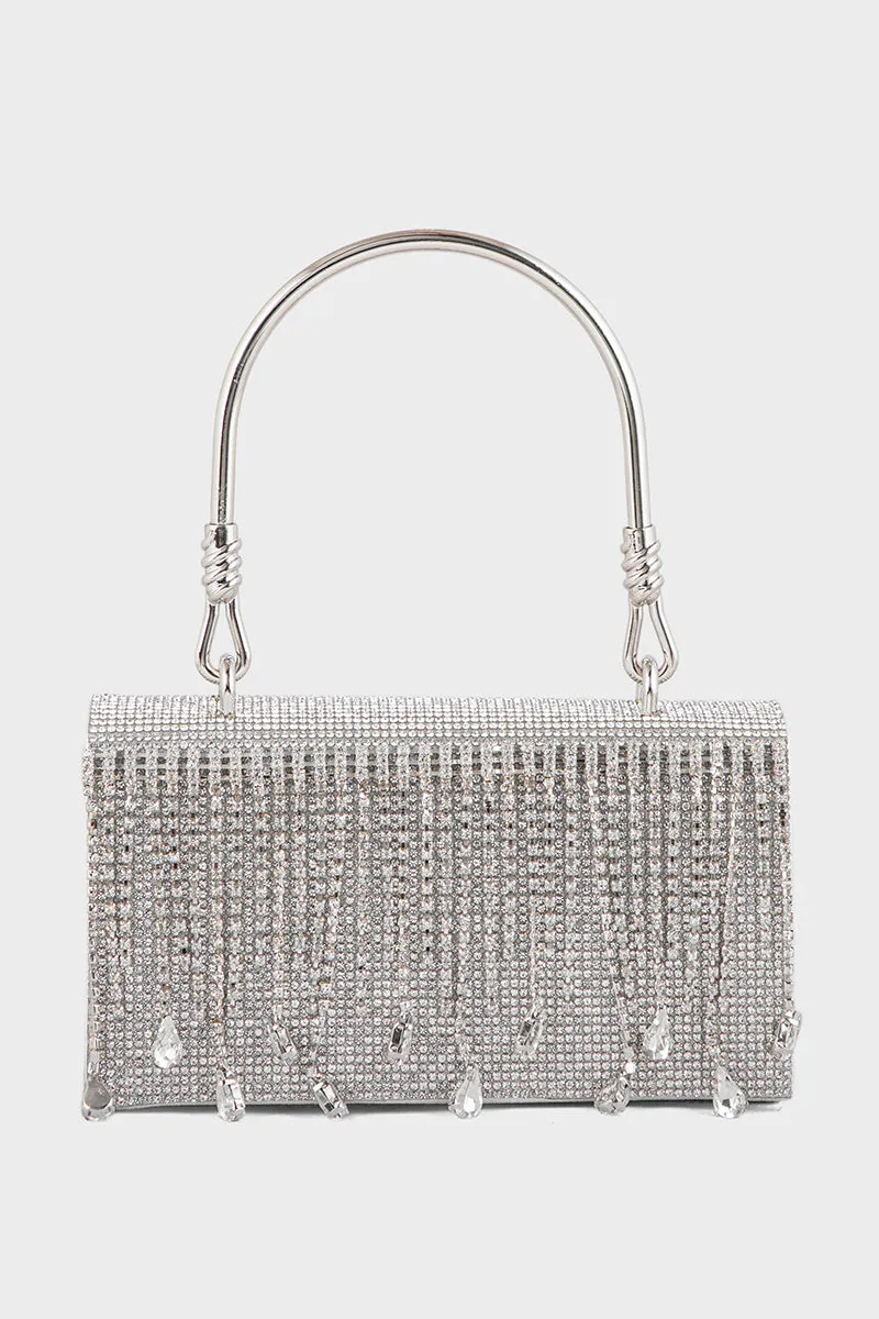 Party Wear Clutch BH0119-Gun Metallic
