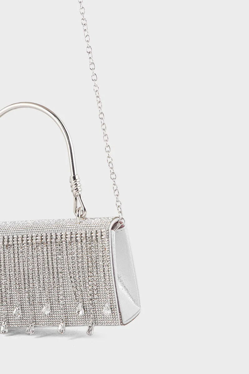 Party Wear Clutch BH0119-Gun Metallic