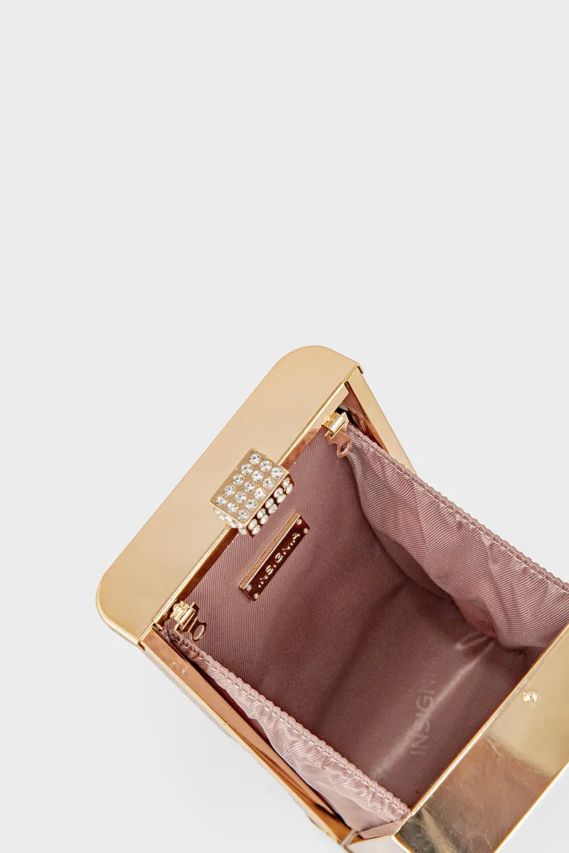 Party Wear Clutch BK4069-Golden