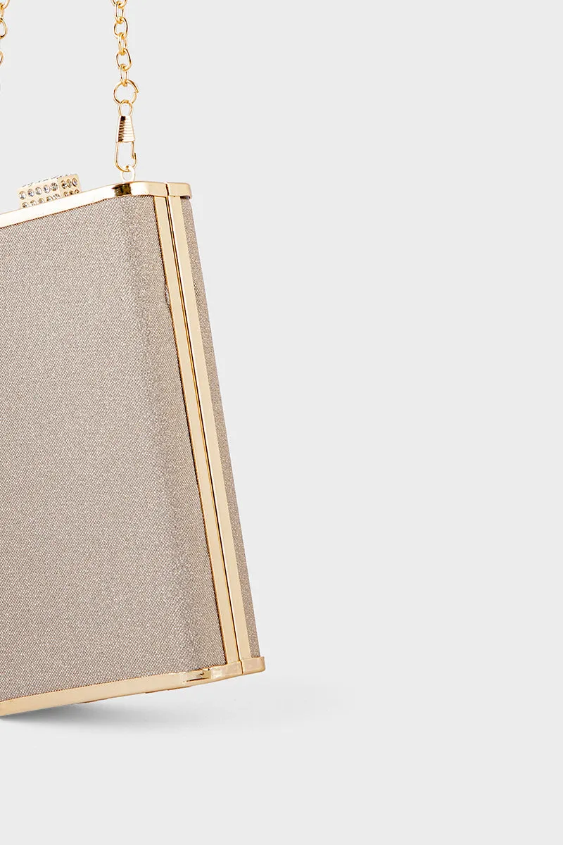 Party Wear Clutch BK4069-Golden