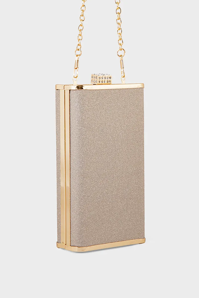 Party Wear Clutch BK4069-Golden