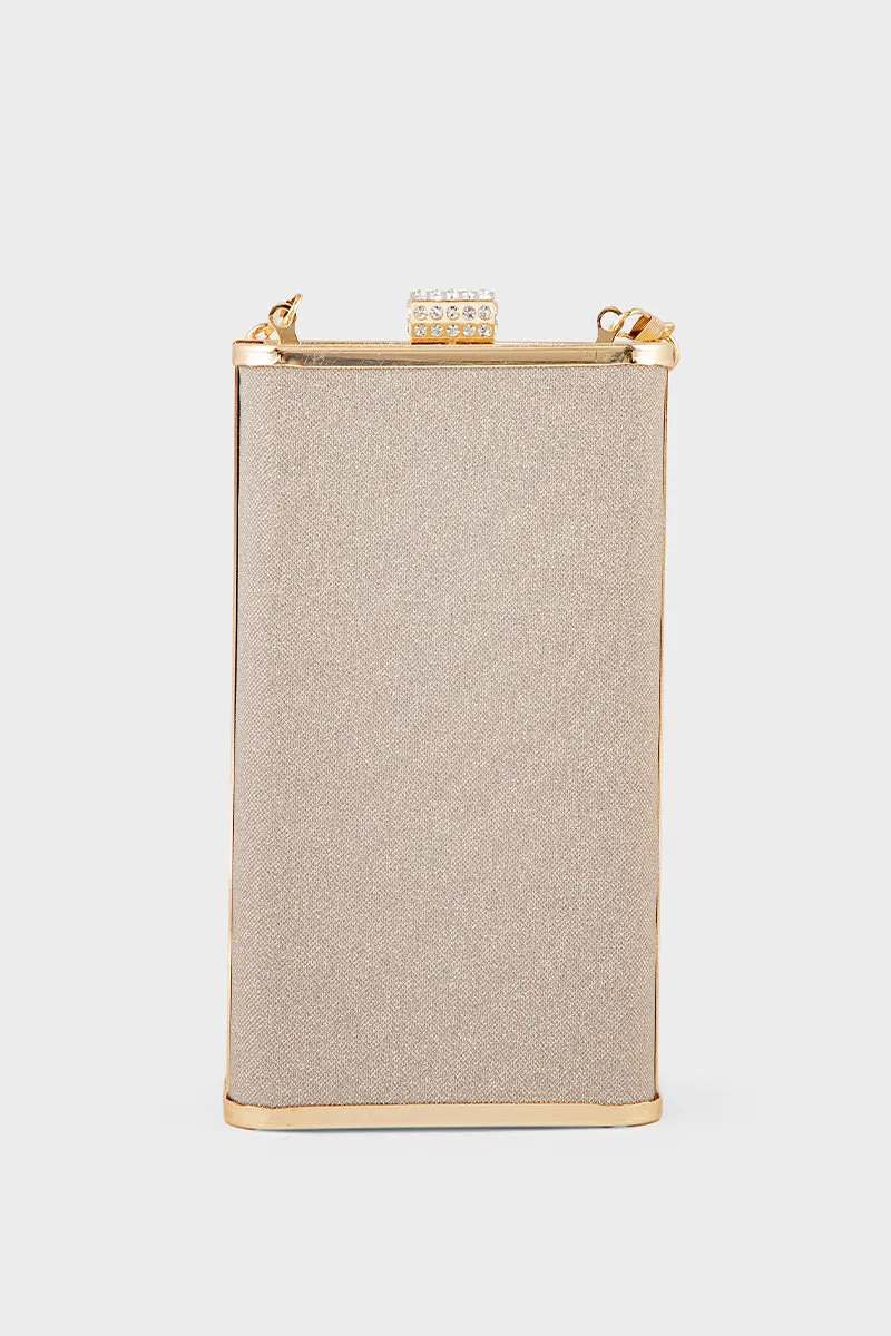 Party Wear Clutch BK4069-Golden