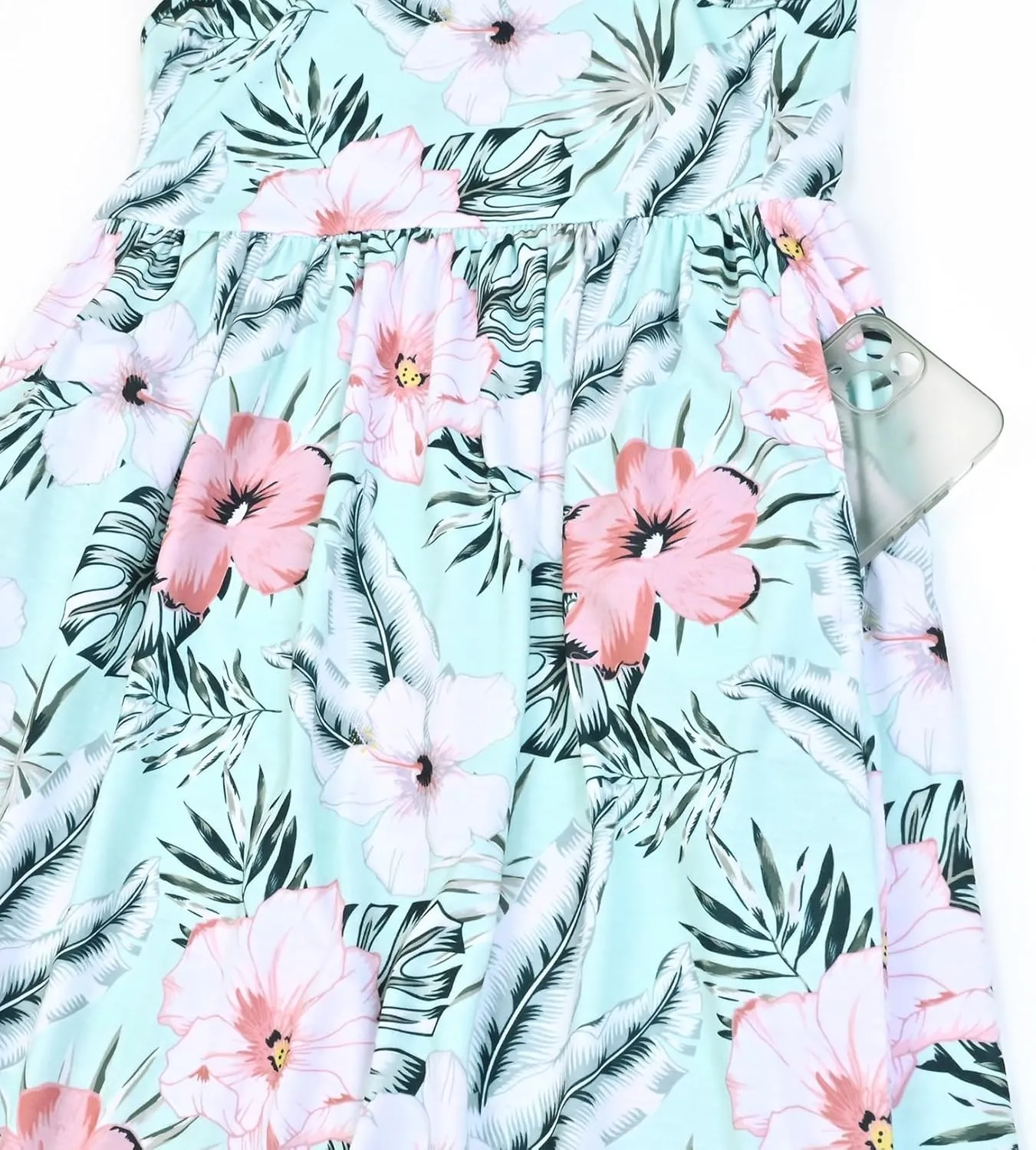 Perfashion Girls Maxi Dress,Cotton,Casual,Sleeveless/Long Sleeve Crew Neck 6-15Y