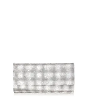 Perry Crystal Clutch in Silver