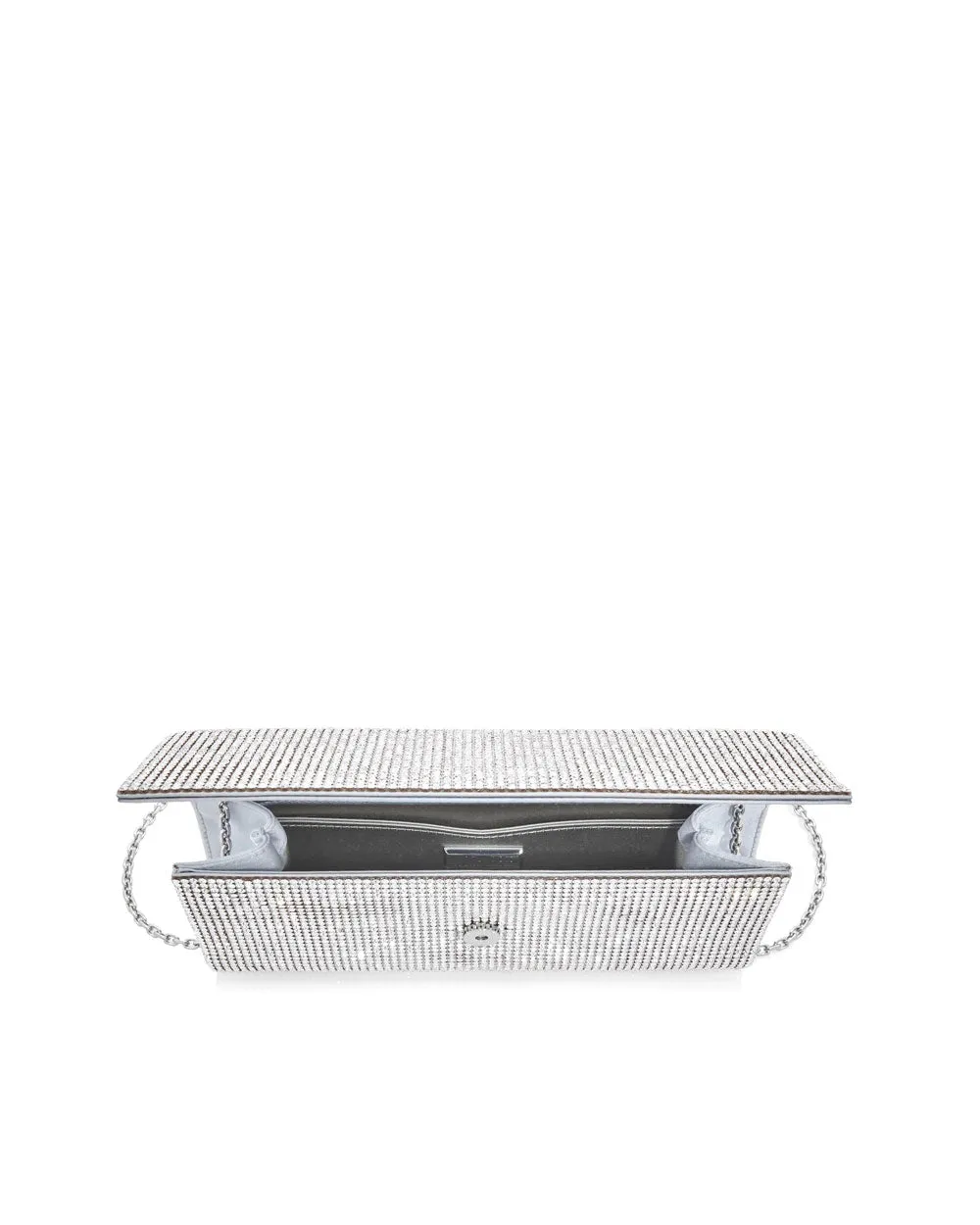 Perry Crystal Clutch in Silver