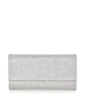 Perry Crystal Clutch in Silver