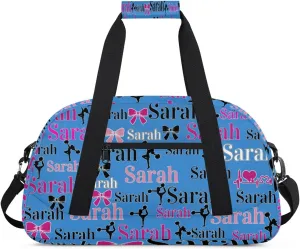 Personalized Cheer Duffle Bags, Custom Cheerleading Gym Bag for Women, Cheer Duffel Bag with Name Overnight Weekender Bags Customized Gifts for Cheerleaders (Blue)