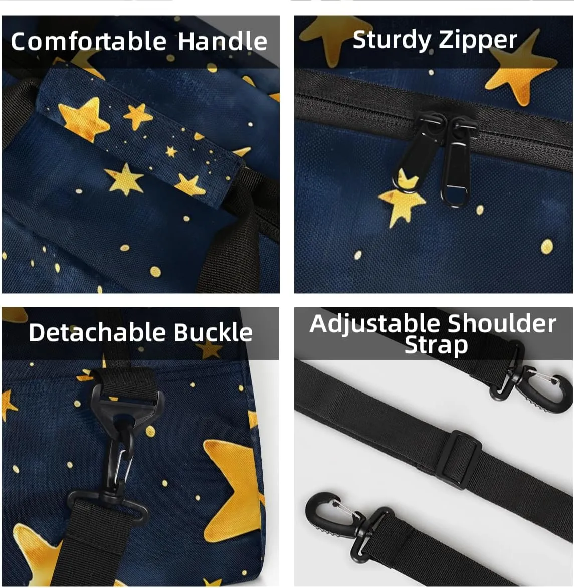 Personalized Custom Gym Bag for Women Men Carry on Shape Stars Travel Duffel Tote Fantasy Universe Overnight Workout Weekender Bag