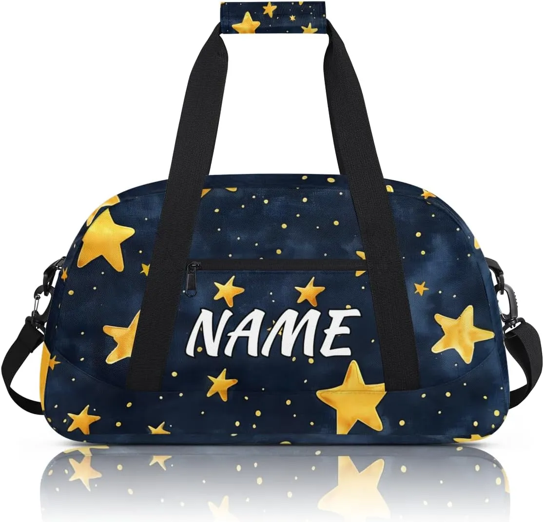 Personalized Custom Gym Bag for Women Men Carry on Shape Stars Travel Duffel Tote Fantasy Universe Overnight Workout Weekender Bag