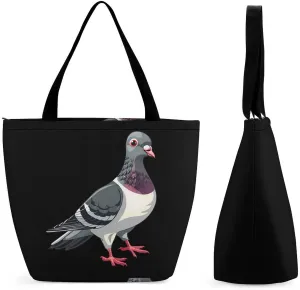 Pigeon Tote Bag for Women Reusable Beach Shoulder Bag Lightweight Grocery Bags Travel Handbag