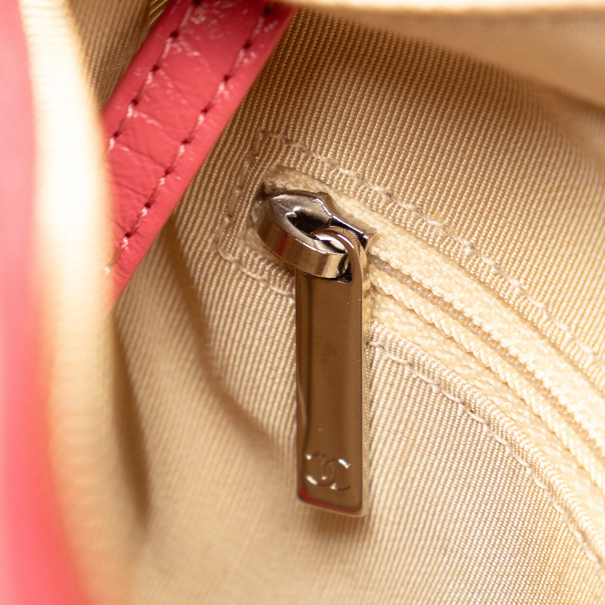 Pink Chanel Small Rattan Gabrielle Crossbody