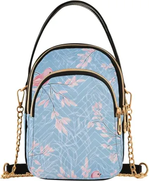 Pinkbirds Lightblue Small Handbag Crossbody Bag for Women Quilted Bags Shoulder Purse Phone Wallet Chain Bag