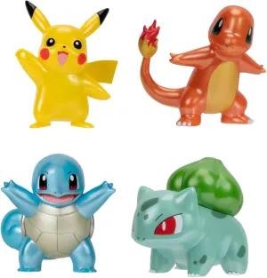 Pokémon Select Metallic Battle Pack - Four 3-inch Battle Figures with Special Metallic Finish
