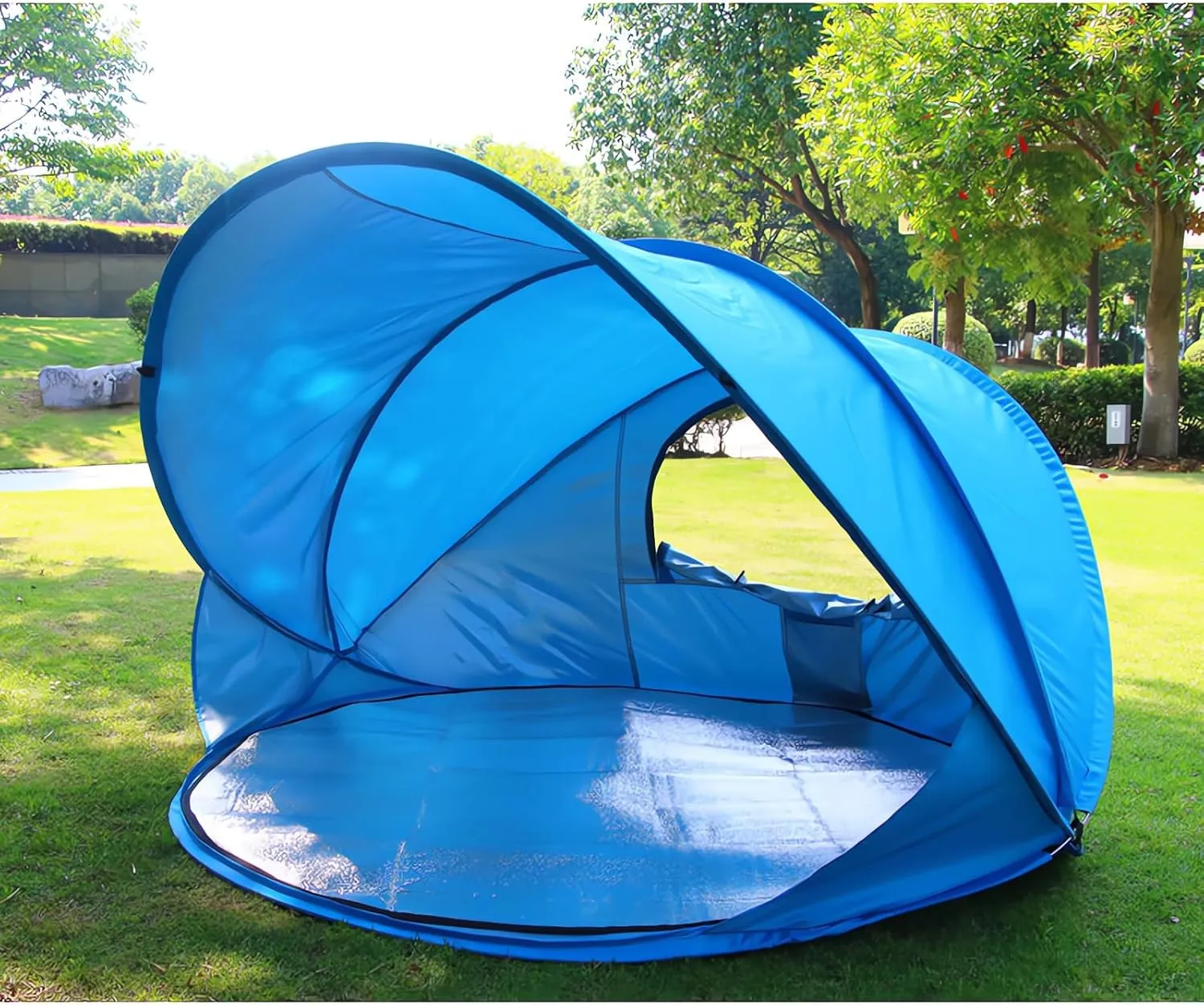 Pop Up Garden Camping Tent, Portable Extra Light Automatic, Sun Shelter for 2-3 People, Including Carry Bag and Tent Pegs, UV Protection, Tent for Family Garden Camping