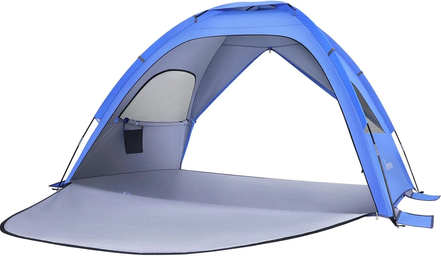 Portable Folding Beach Tent Double Doors UPF for Family Camping Lightweight and Ventilated Includes Storage Bags and Stakes Accommodates People Navy