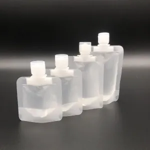 Portable Travel Fluid Makeup Packing Bag, Travel Pouches for Toiletries, Portable Fluid Packing Bags Refillable Cosmetic Container Stand Up Pouch for Shampoo Conditioner Lotion (10PCS, 30ML)