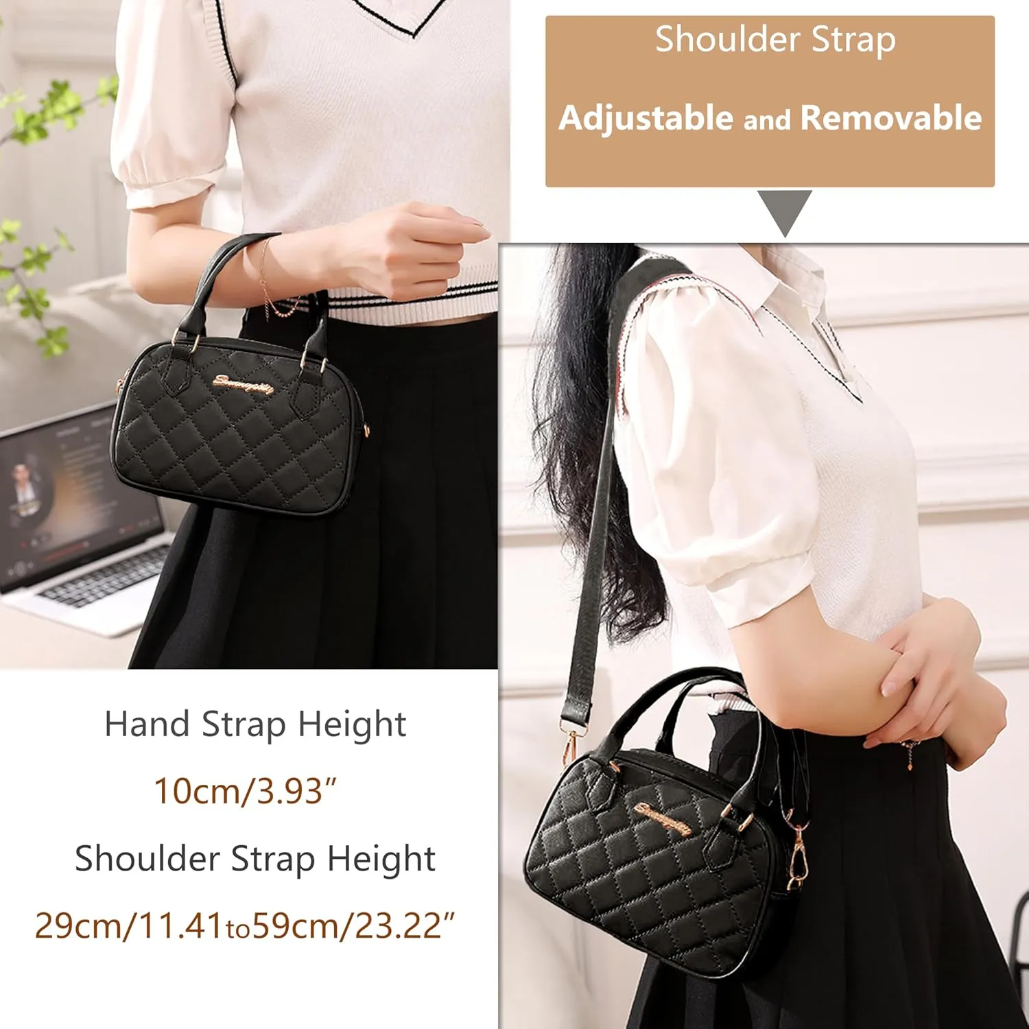 PORT&LOTUS Small Handbags for Women Fashion Top-handle Women's Bags Crossbody Purses for Women