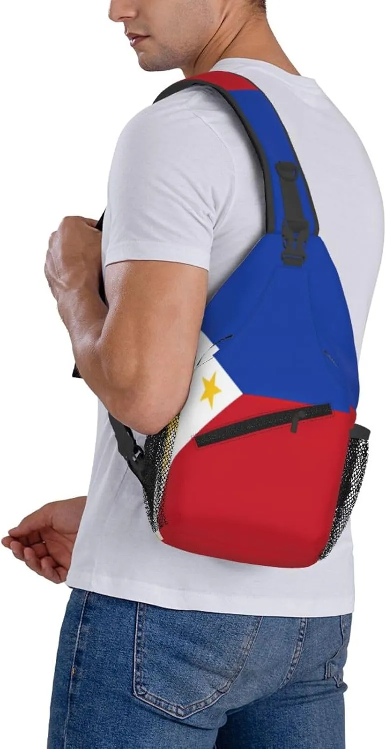 Portuguese flag Men's And Women's Small Crossbody Bags Chest Bags Daily Bags Are Suitable For Outdoor Hiking Trips