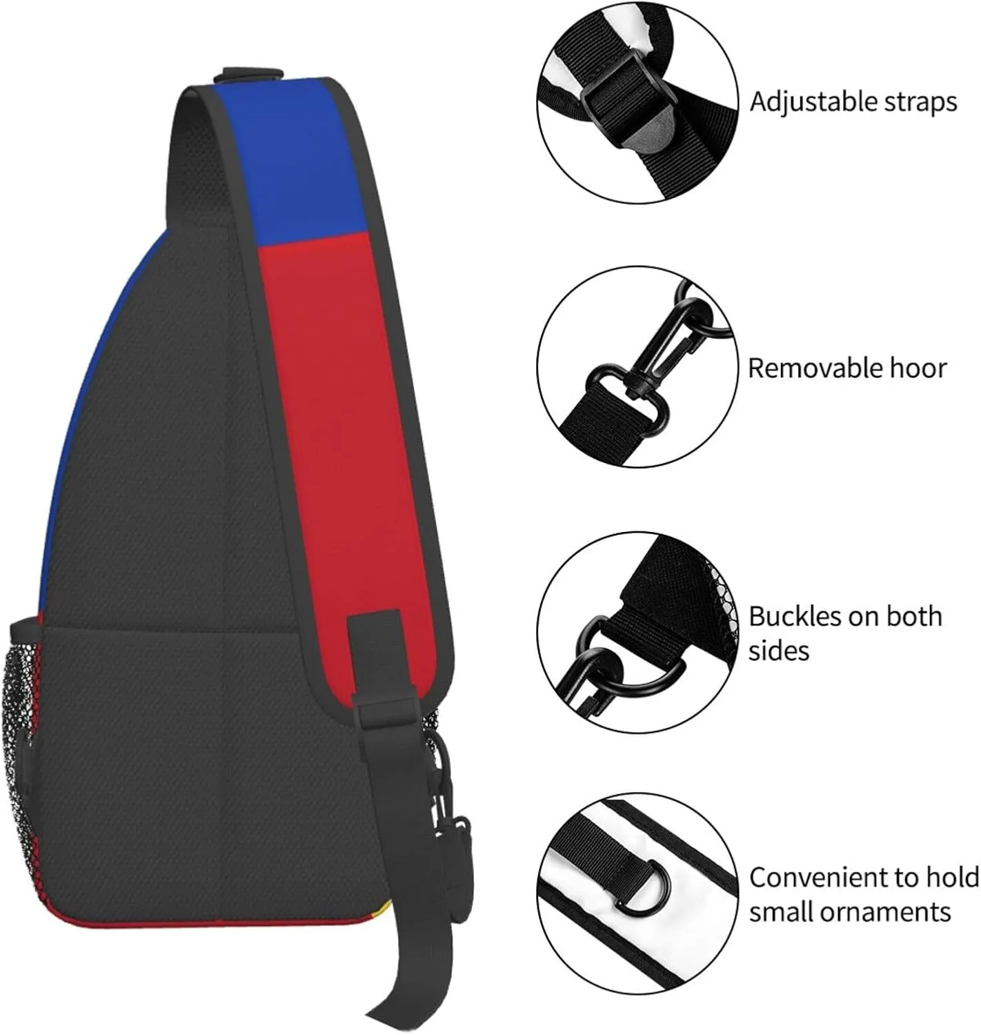 Portuguese flag Men's And Women's Small Crossbody Bags Chest Bags Daily Bags Are Suitable For Outdoor Hiking Trips