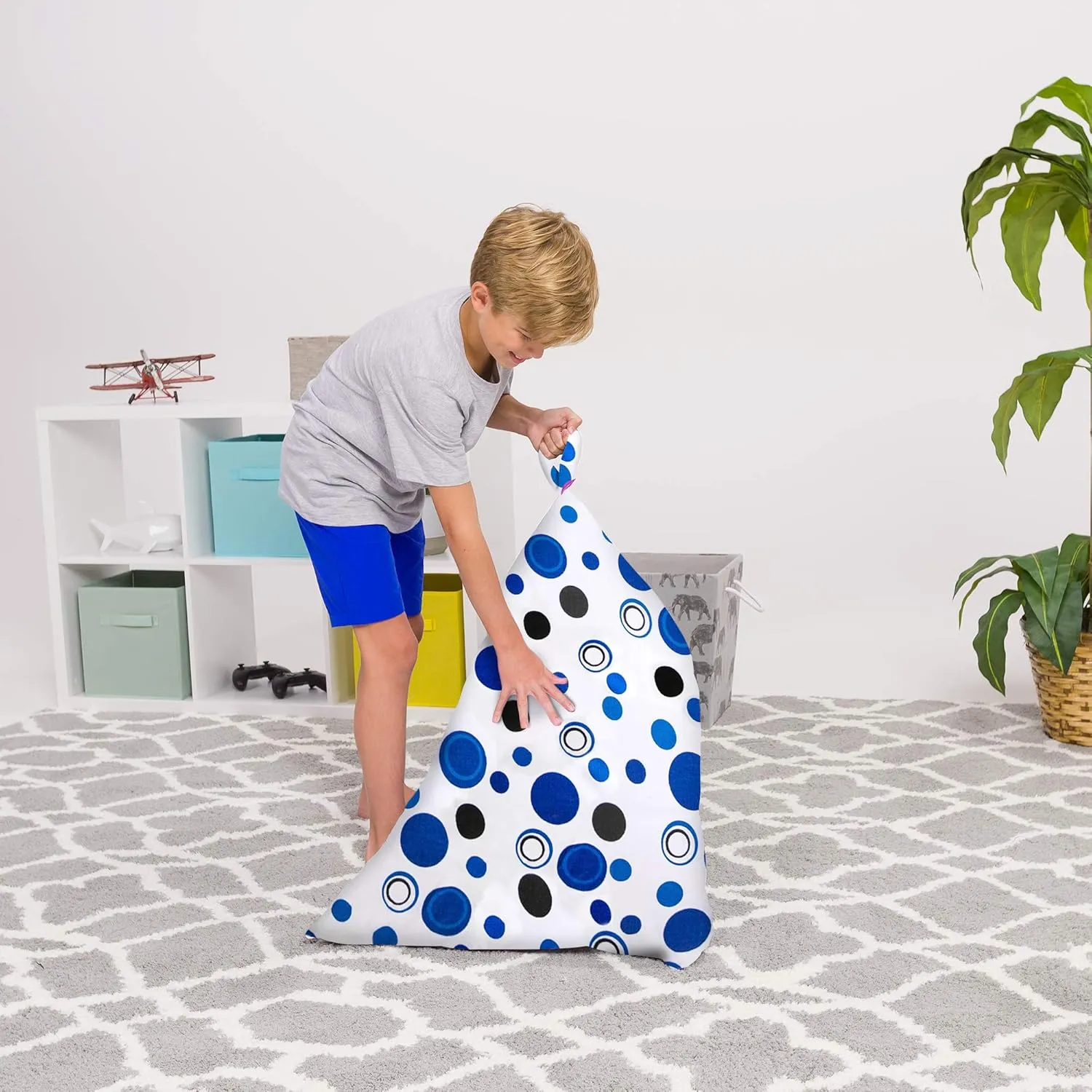 Posh Creations Bean Bag Chair for Kids and Teens -Twist Chair Medium 100L Size