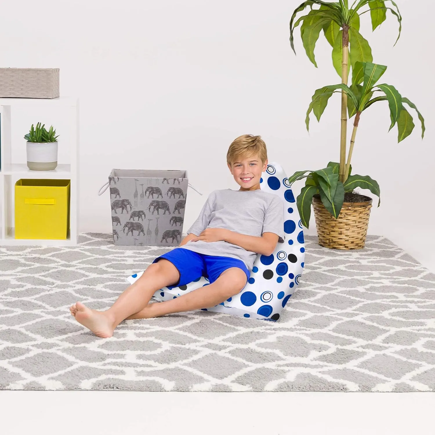 Posh Creations Bean Bag Chair for Kids and Teens -Twist Chair Medium 100L Size