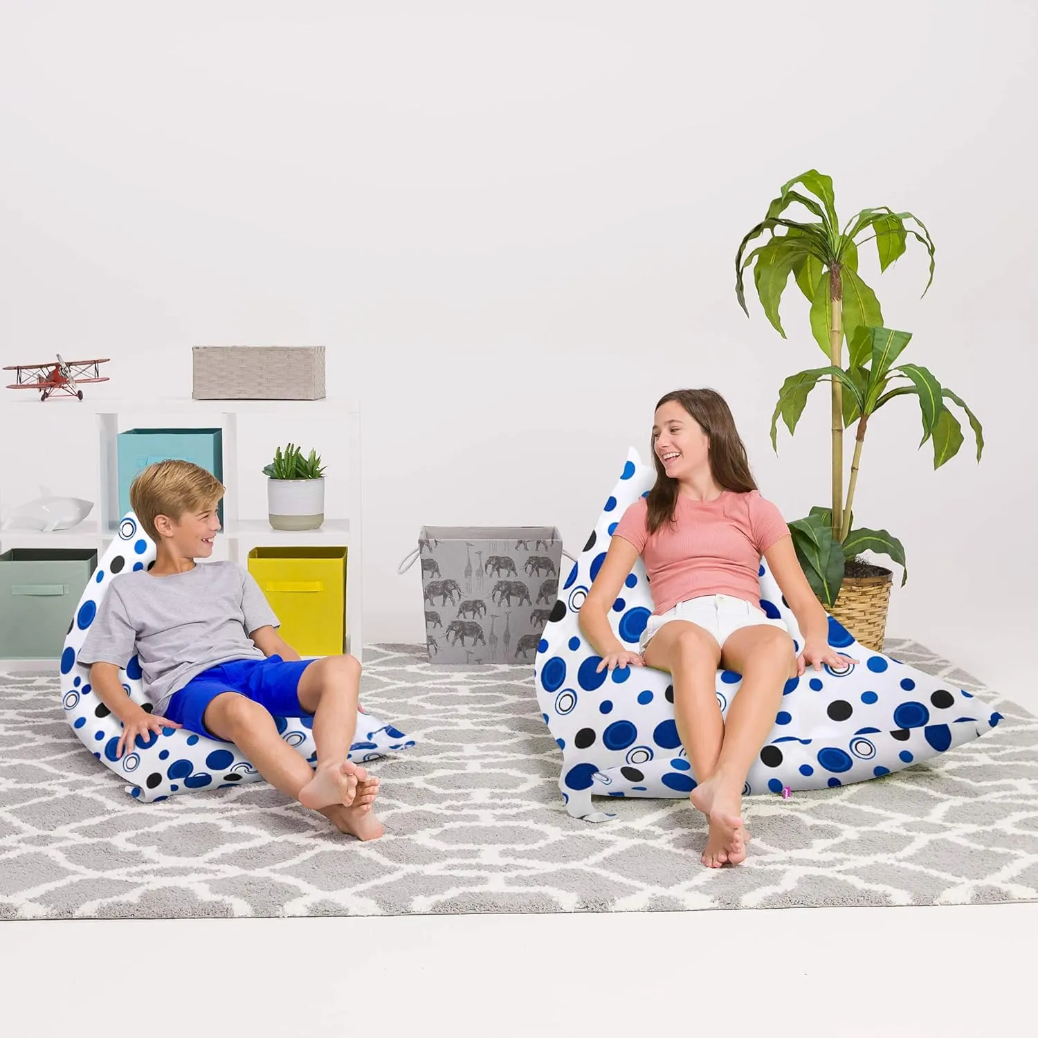 Posh Creations Bean Bag Chair for Kids and Teens -Twist Chair Medium 100L Size