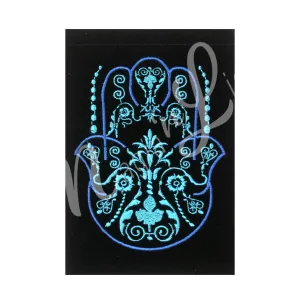 Pouch Black Velvet Hand of Fatima 5 X 7″