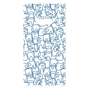 Practicon Molar Mixup 6" x 12" Dental Giveaway Bag, Dental Hygiene Patient Care Goodie Bag, Dentist Office Plastic Gift Bags, 100 Pack