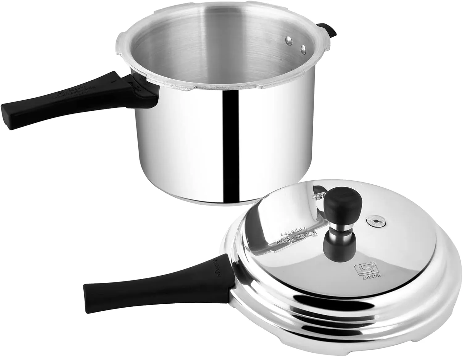 Prestige Popular Aluminum Pressure Cooker, 5 L, Silver