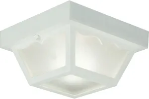 Progress Lighting P5744-30 Ceiling Mount Transitional Indoor Outdoor Close to Ceiling Flush Mount Light, 8.25-Inch Diameter x 4.75-Inch Height, 1-Light, White