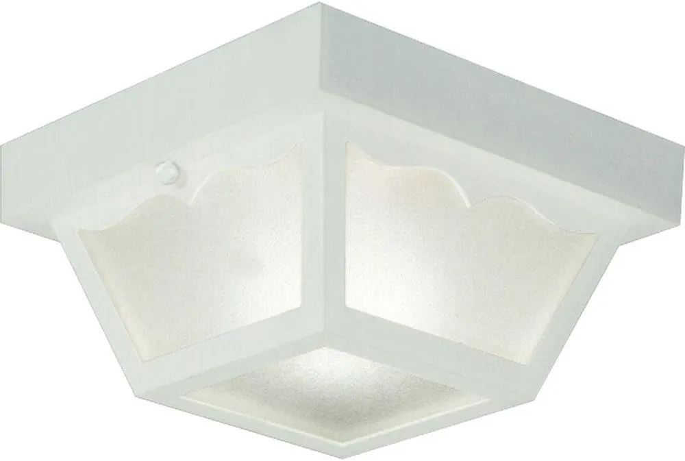 Progress Lighting P5744-30 Ceiling Mount Transitional Indoor Outdoor Close to Ceiling Flush Mount Light, 8.25-Inch Diameter x 4.75-Inch Height, 1-Light, White