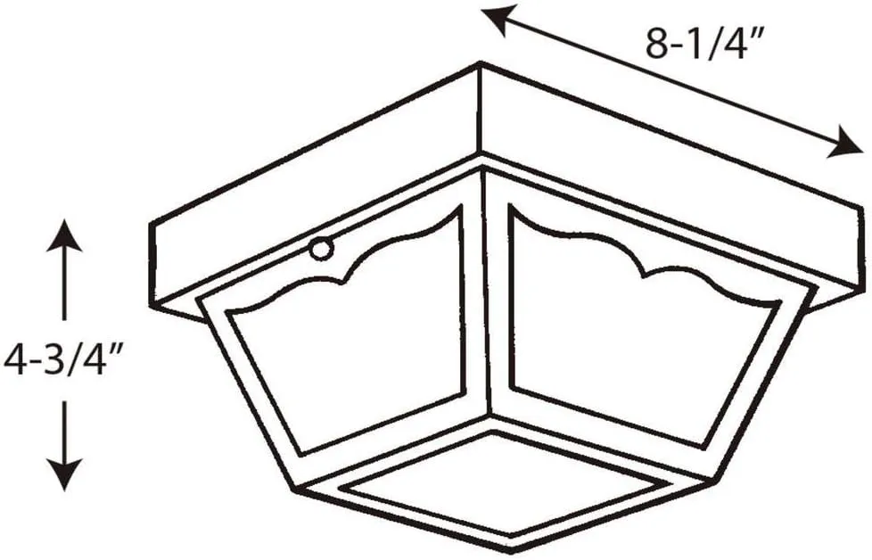 Progress Lighting P5744-30 Ceiling Mount Transitional Indoor Outdoor Close to Ceiling Flush Mount Light, 8.25-Inch Diameter x 4.75-Inch Height, 1-Light, White