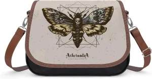 Psychedelic Death's Head Hawk Moth Crossbody Bags for Women Trendy Shoulder Satchel Purses Messenger Bag