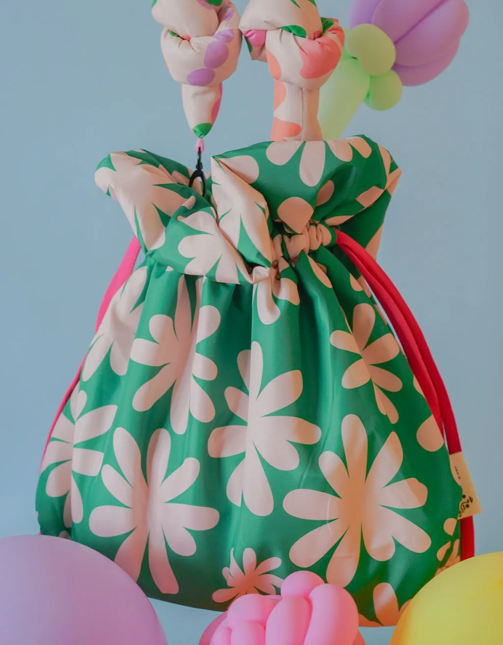 Puffy Drawstring Bag  - Daisy Field