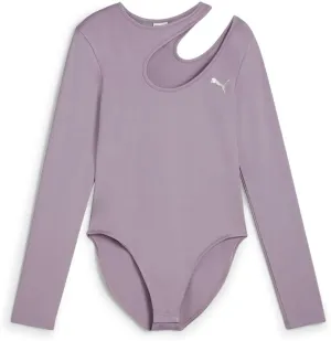 PUMA Womens Dare To Gym2k Long Sleeve Bodysuit Casual - Purple - Size L