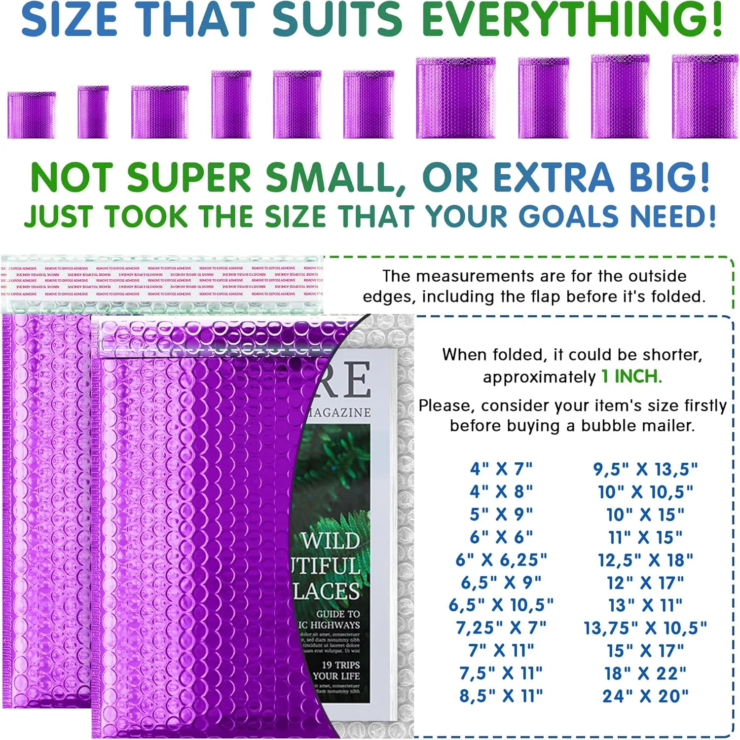 Purple Metallic Bubble Mailers, 6 x 6.25 Inches. Pack of 25 Padded Envelopes Waterproof. Opaque Metallic Bubble Envelope Mailer Self-Seal. Waterproof Padded Shipping Envelopes for Gifts