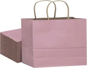 qiqee 13"x4.5"x10" Large Gift Bag with Handles Bulk 32PCS Gift Paper Bags Pink Purple Bags Multiple Uses (Wide Large)