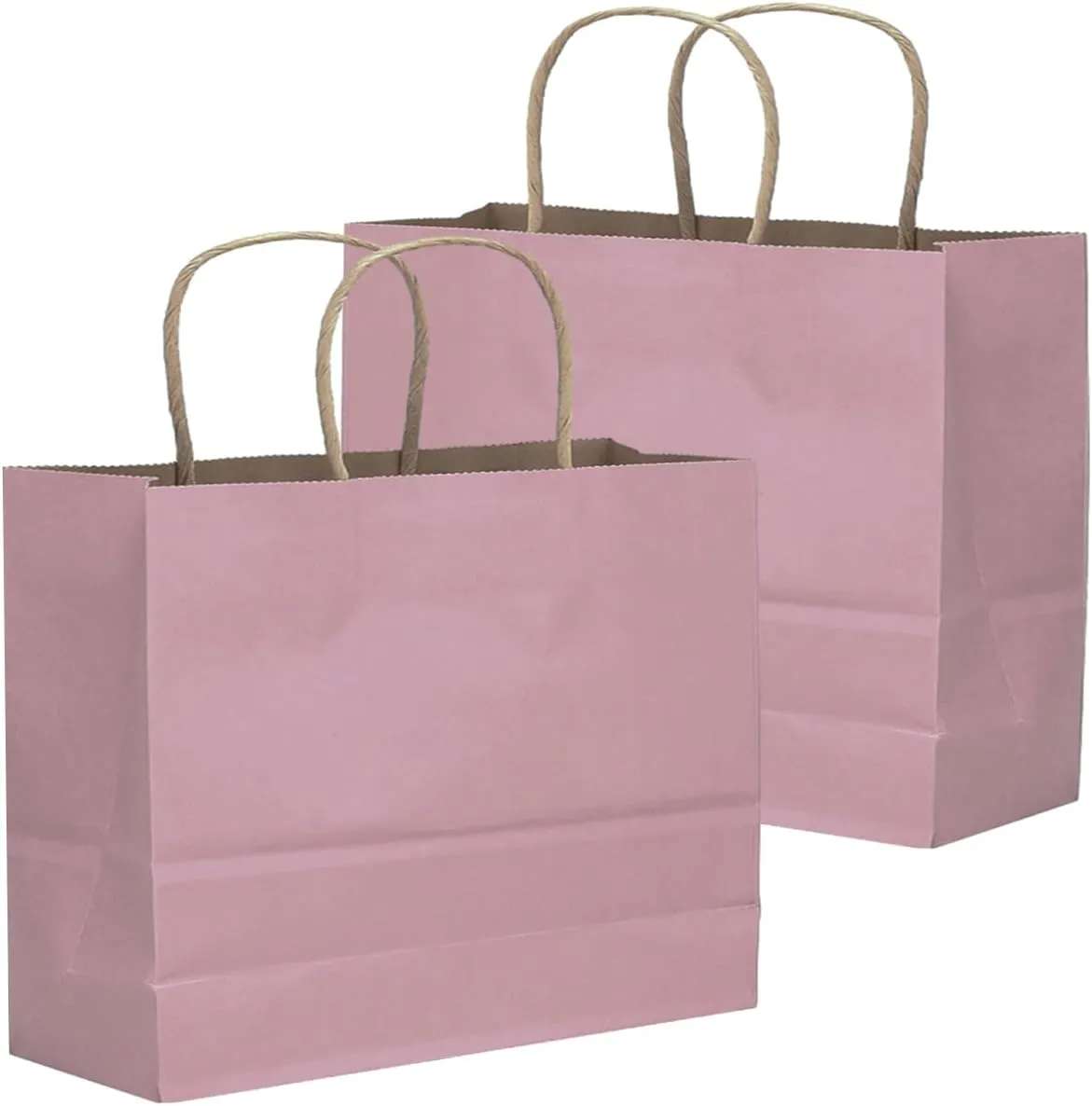 qiqee 13"x4.5"x10" Large Gift Bag with Handles Bulk 32PCS Gift Paper Bags Pink Purple Bags Multiple Uses (Wide Large)