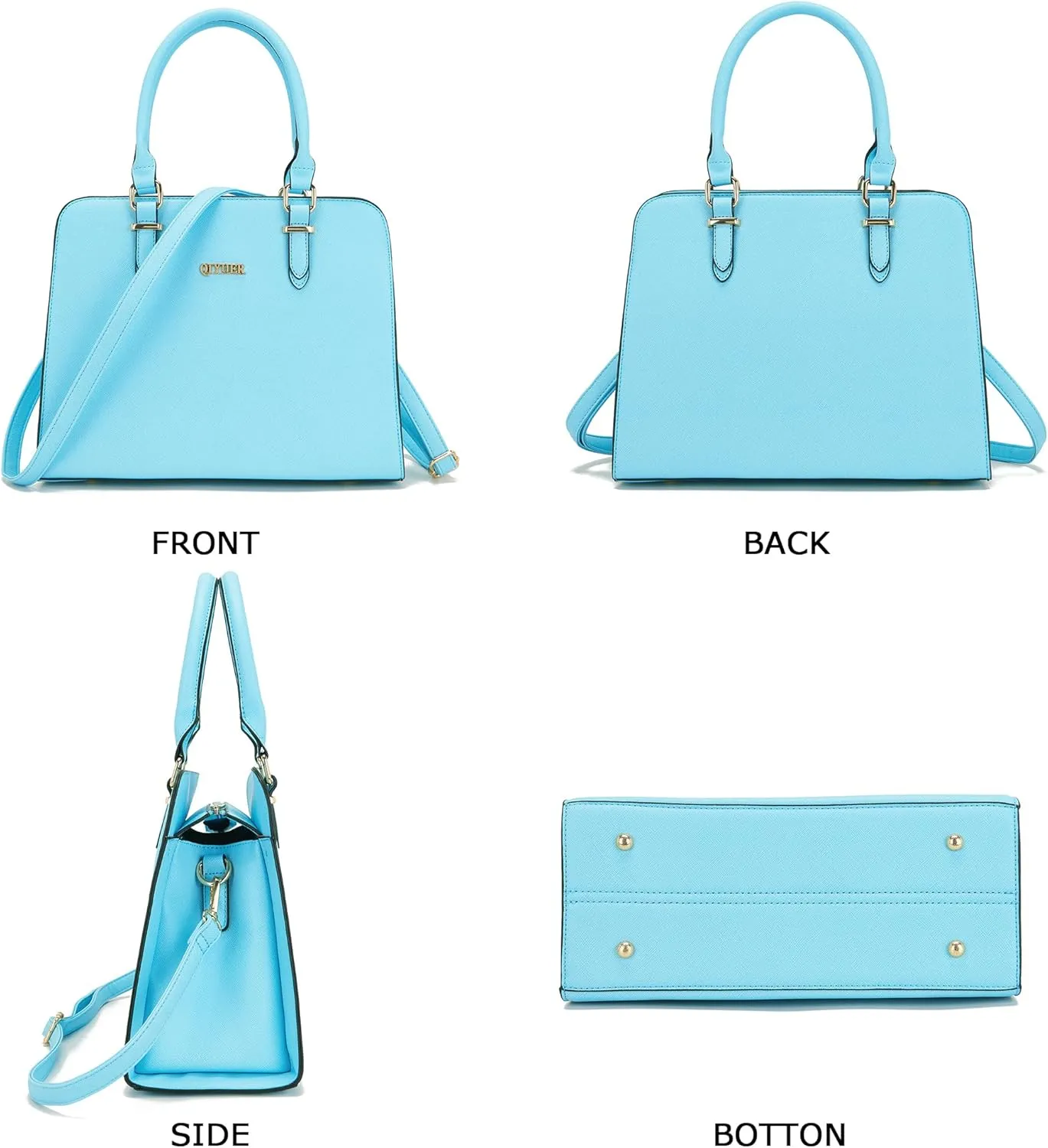 Qiyuer Satchel Purses For Women Top Handle Bag Purse And Wallet Set Work Tote Bags 2pcs