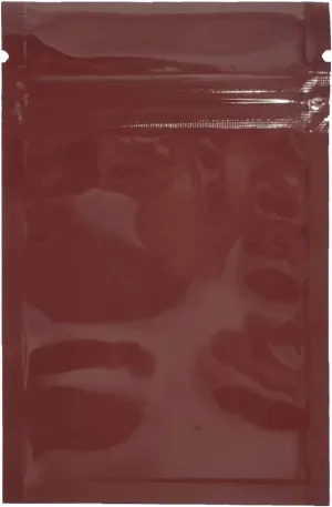 QQ Studio 100pcs Double-Sided Glossy Metallic Mylar Flat Packaging QuickQlick™ Bags (3.3" x 5.1", Glossy Brown)
