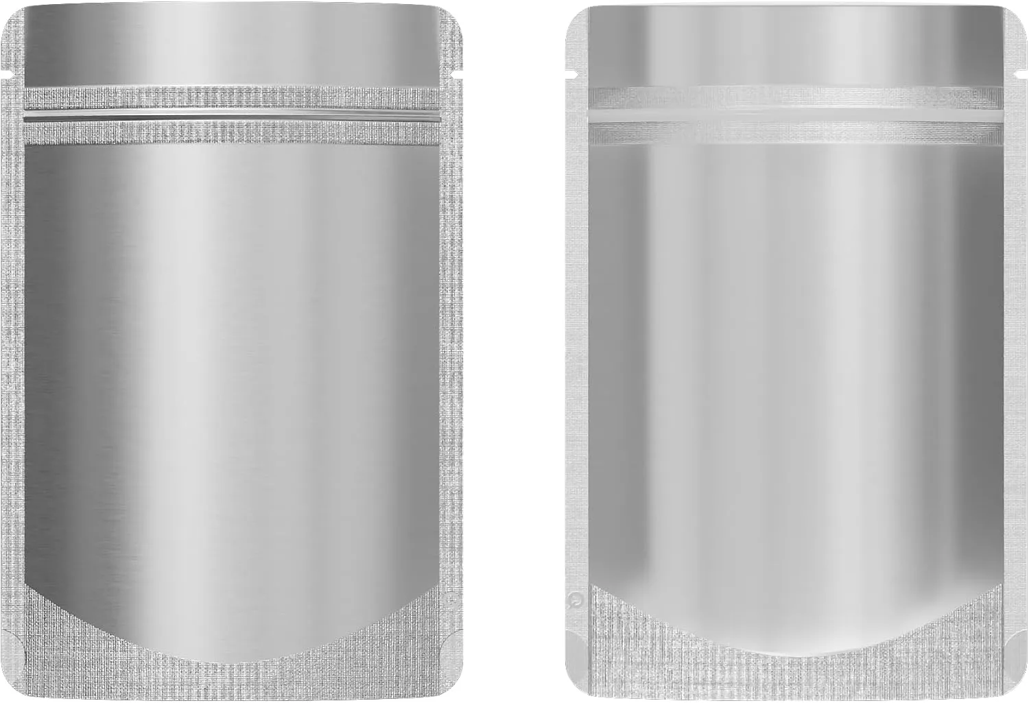 QQ Studio 100PCS Matte Clear Front Silver Back Stand-Up 1oz Bags (8.5x13cm (3.3x5.1"), Translucent/Silver)
