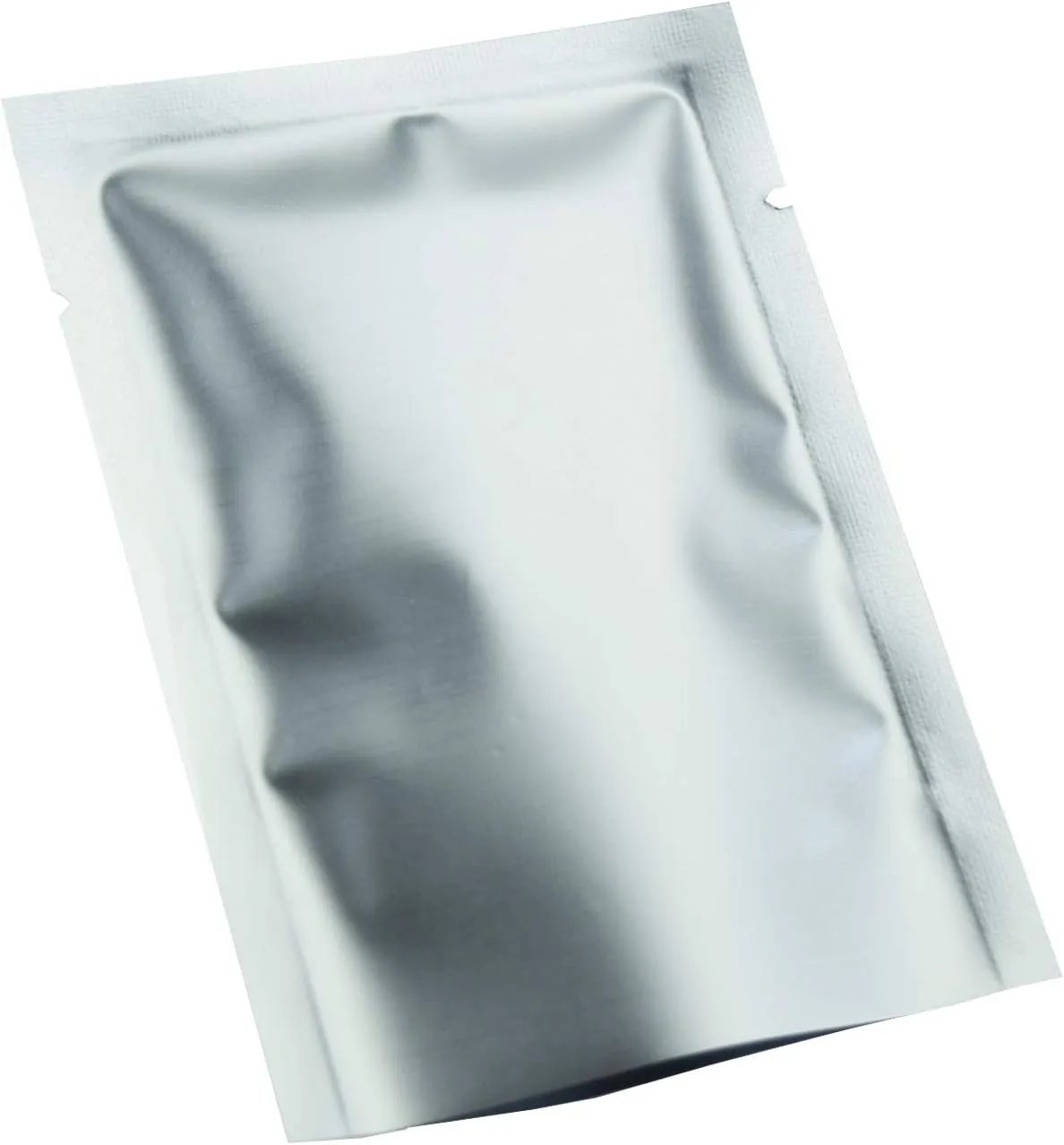 QQ Studio 200 PCS Metallic Mylar Foil Open Top Sealable Bags (6x9cm (2.3x3.5"), Silver)