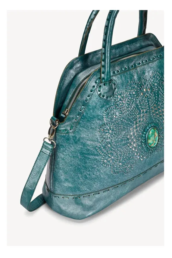 Queen Deus Shoulder Bag Metallic Teal
