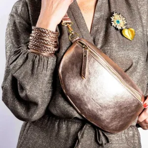 "MAISON FANLI"  Bum Bag Metallic Rose