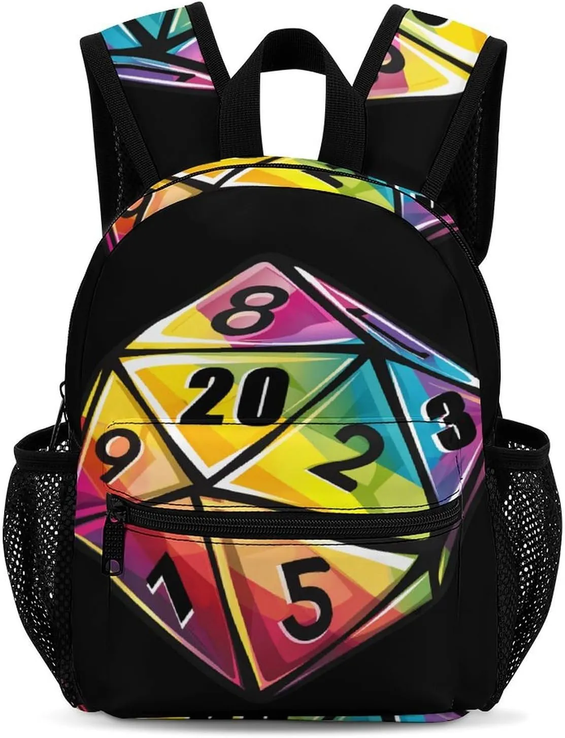 Rainbow Dice Backpack Cute Laptop Bag Mini Shoulder Bags Travel Casual Daypacks 13 Inch