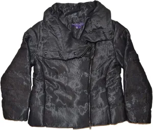 Ralph Lauren Polo Collection Purple Label Womens Down Jacket Coat Italy Black Silver Small $2998