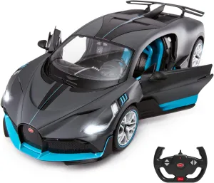 RASTAR Bugatti DIVO Remote Control Car - 1/14 Scale RC Car with Openable Doors - Gray for Dad