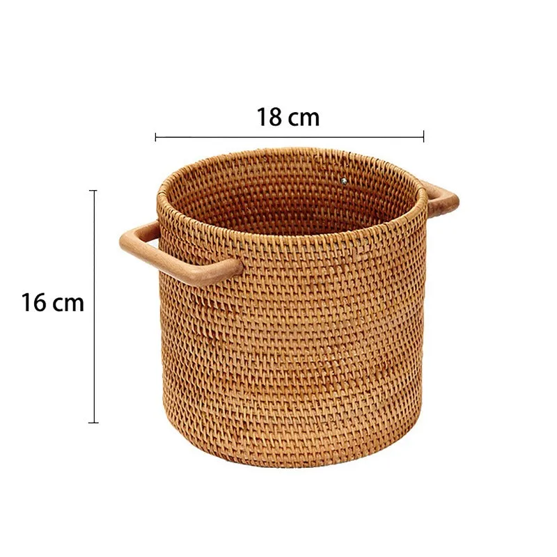 Rattan Basket with Handles｜Coffee Table Storage