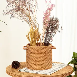Rattan Basket with Handles｜Coffee Table Storage